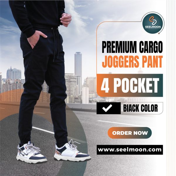 4 Pocket Joggers Pant- Black
